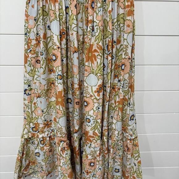 Cleobella | Midi Dress Zoe Floral Sleeveless Smocked Scoop Neck - Size Medium - Picture 7 of 11